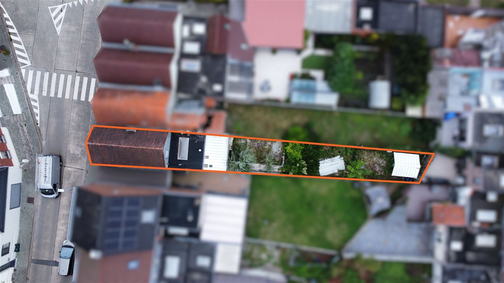 bovenaanzicht geblurd